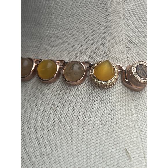 Eddie Borgo Necklace Collage Hematite & Quartz Gold Plated Cabochon Collar $800 - Picture 8 of 14